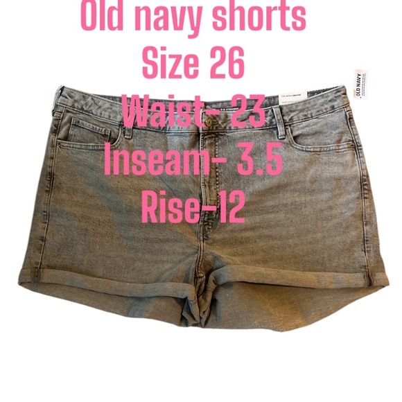 Old Navy OG Straight Jean Shorts Plus Size 26 High Rise Vintage Wash NWT - Picture 2 of 10